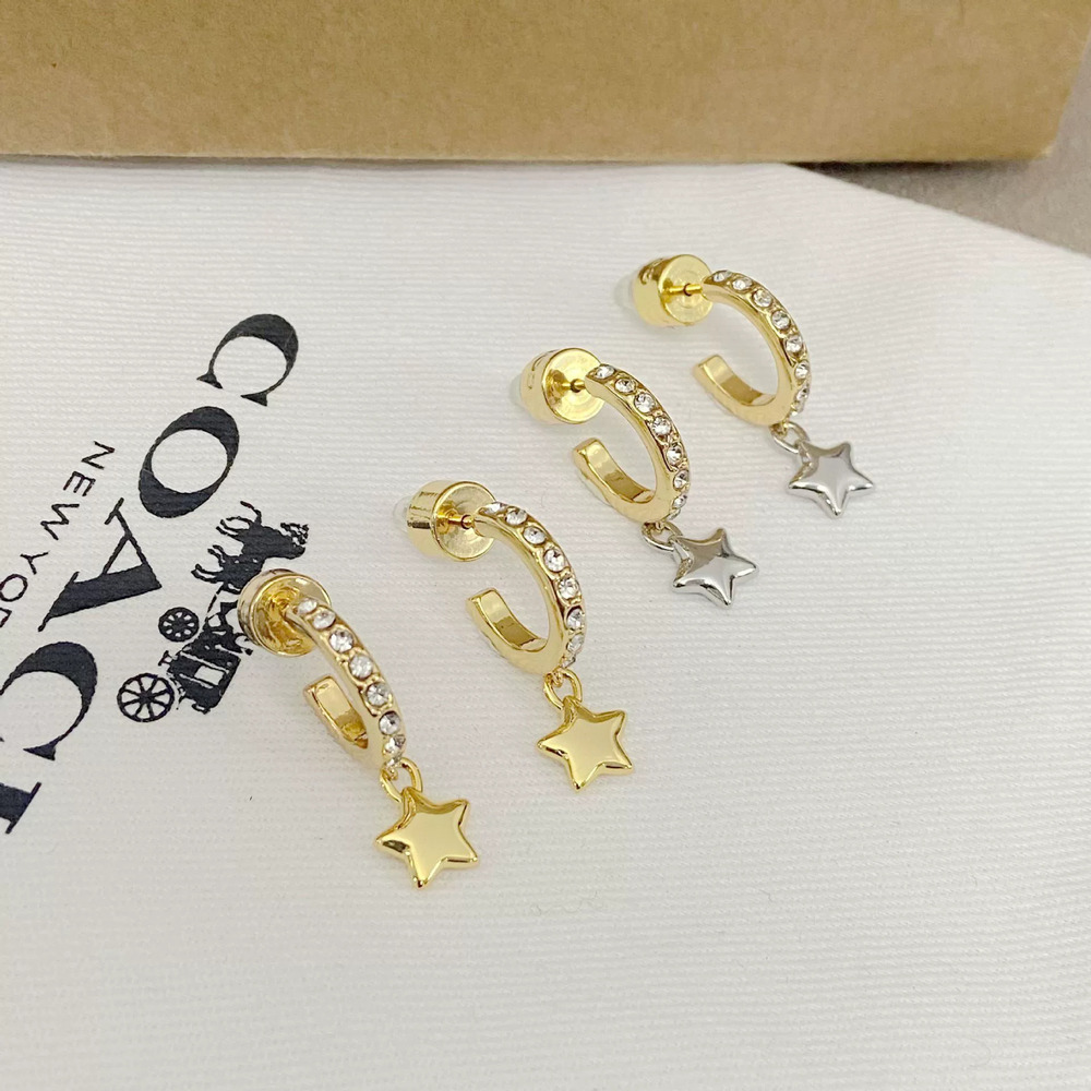 Coach Star Rhinestone Ear Cuff Earring